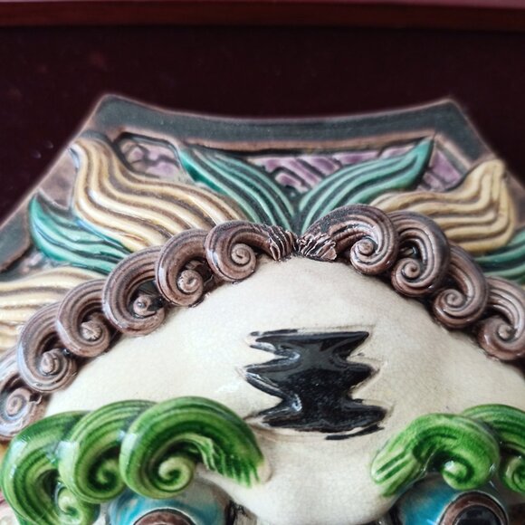 Vintage Japanese Kutani Porcelain Figurine Komainu 狛犬  vintage collectable Koji pottery Komainu ceramic sculpture Taiwan